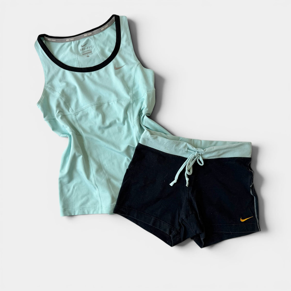 Nike Teal Black Active Short Set Mixed Era Athleisure