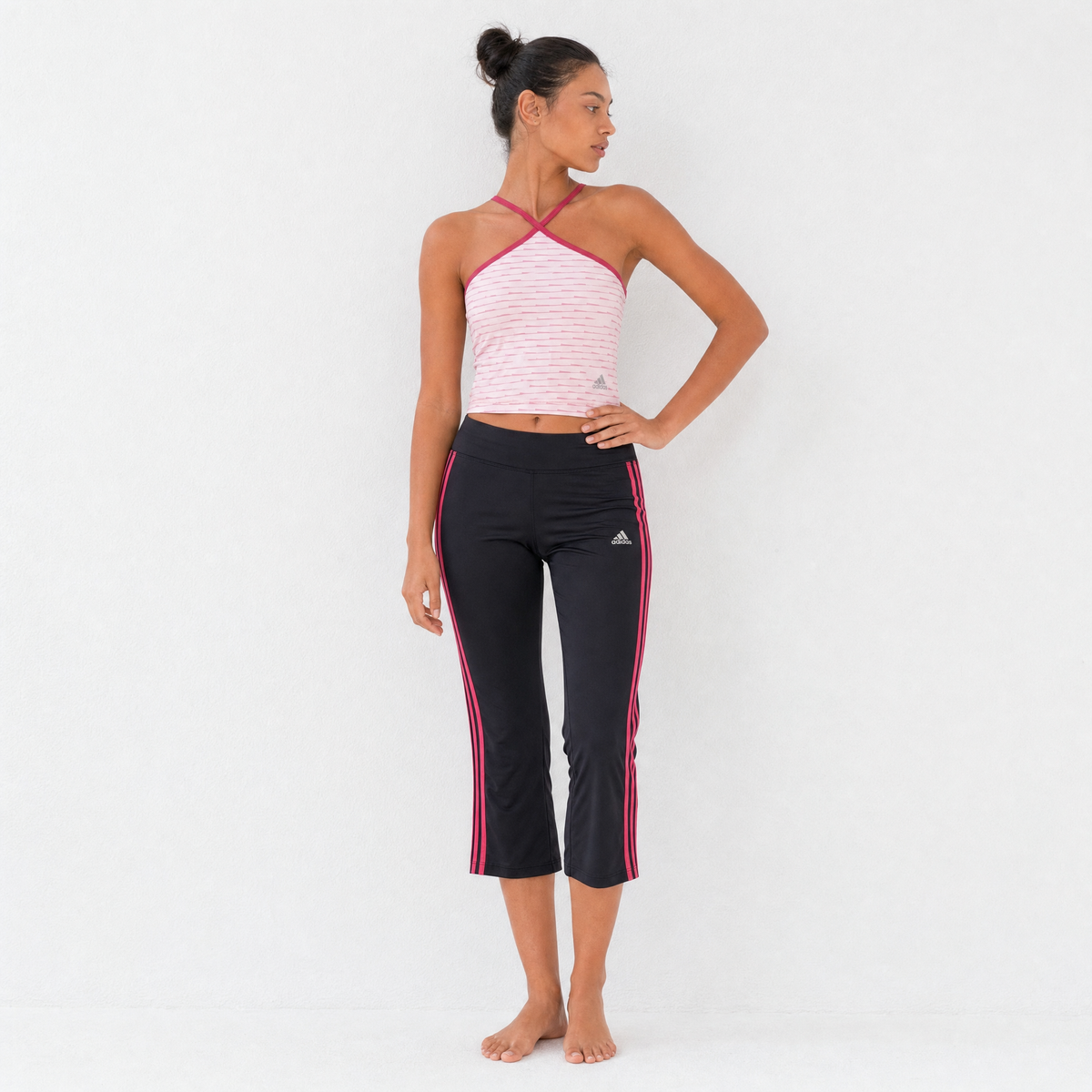 Adidas Y2K Rare Pink Navy Capri Set