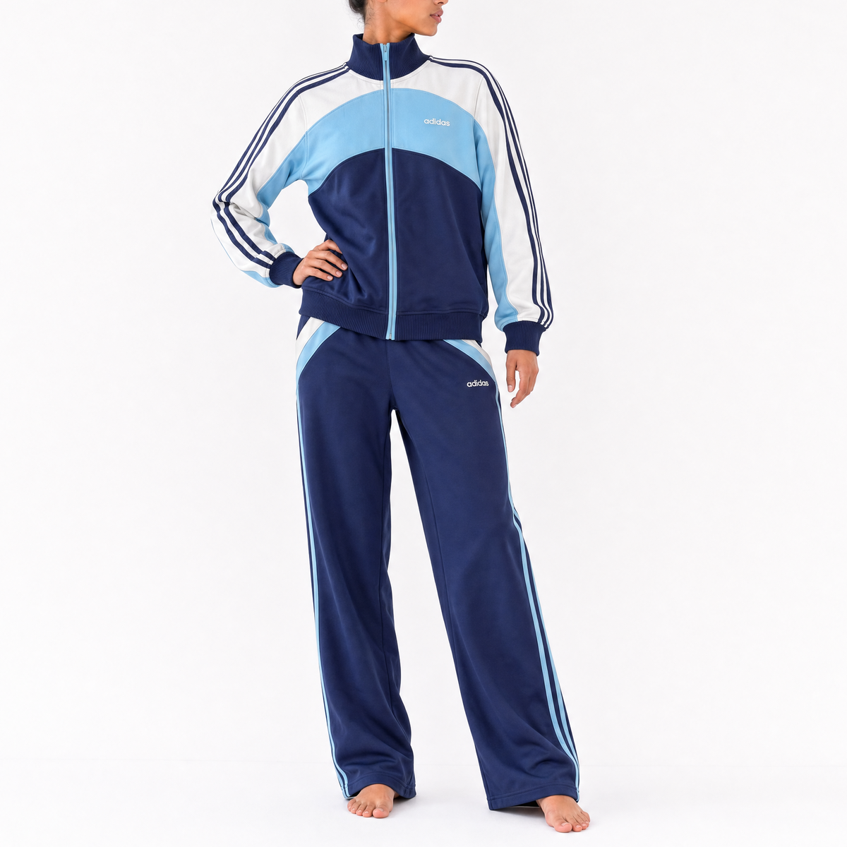 Adidas Y2K Navy Blue Track Jacket Pant Set