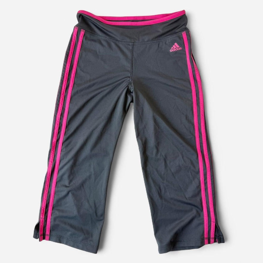Adidas Late 2000s Pink Tank and Stripe Capri Set