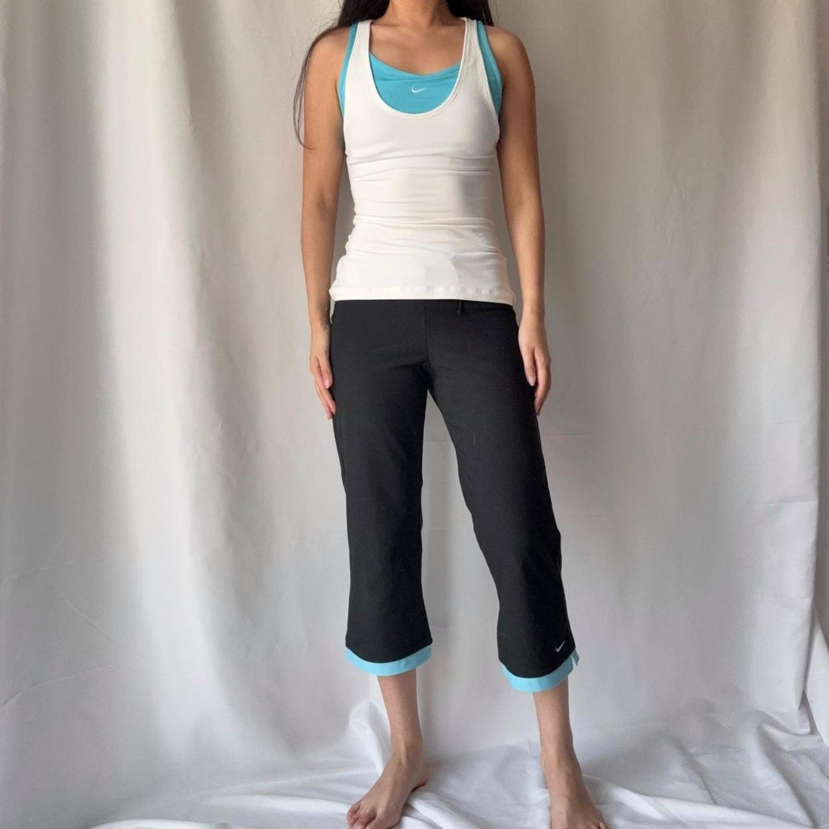 Nike White & Aqua Athleisure Set 🩵