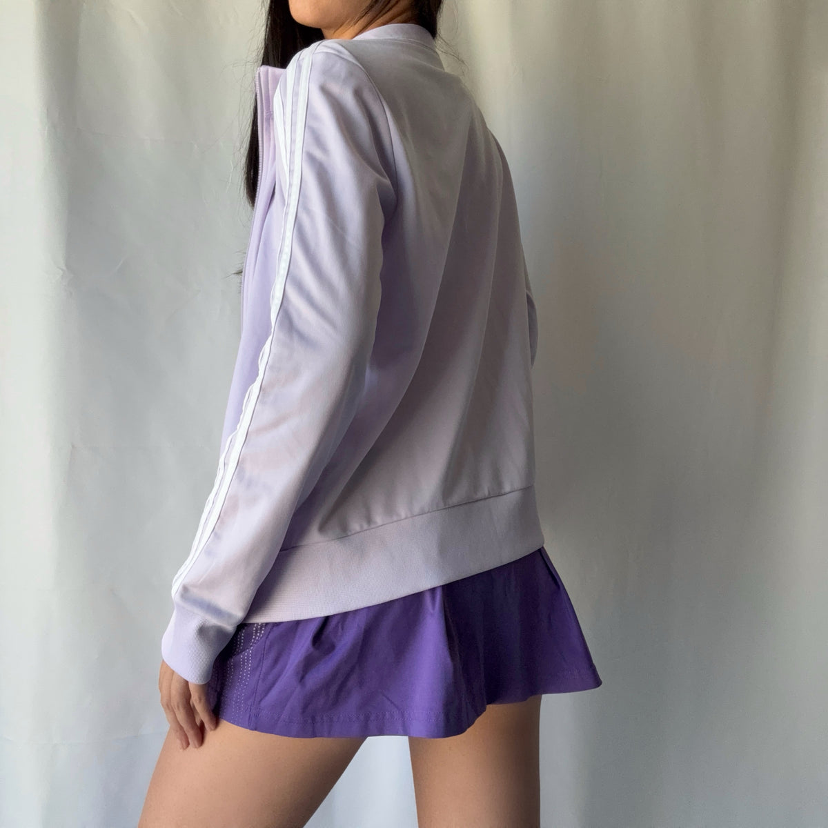 Adidas 3 Piece Purple Tennis Skort Set Jacket