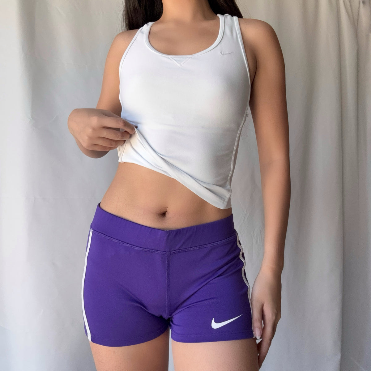 Nike 2010s Purple Activewear Short Set