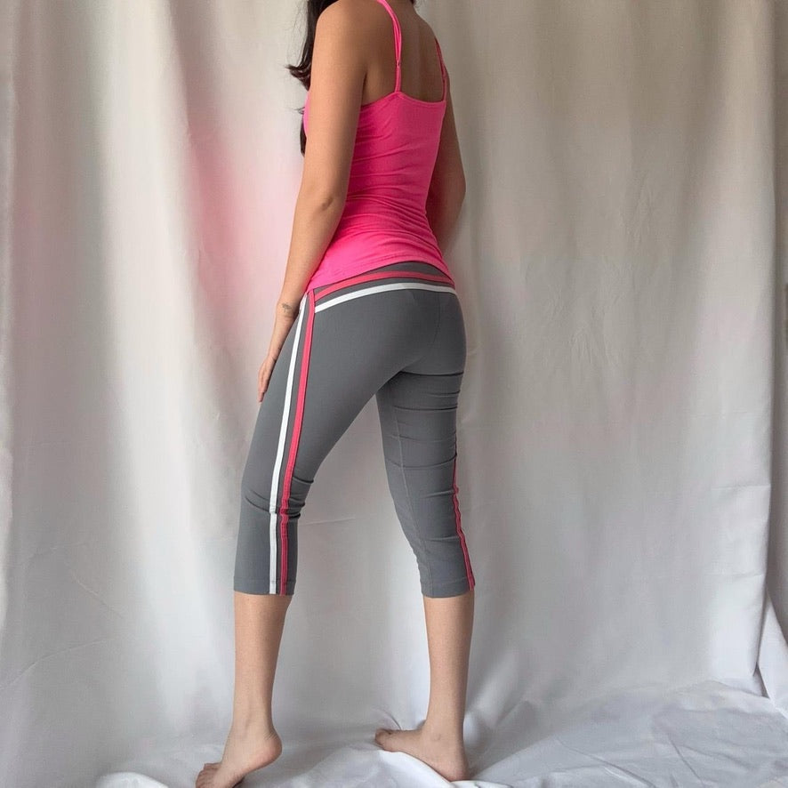 Y2K Bebe Sport Pink Capri Set
