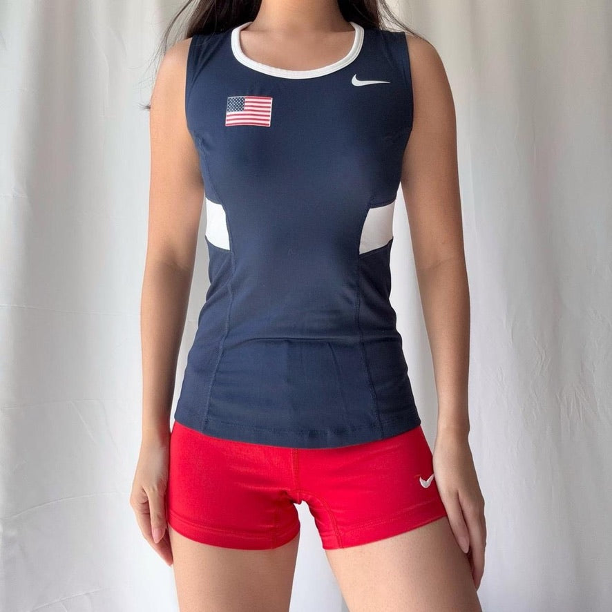 Nike USA Dri Fit Tank and Red Shorts Set