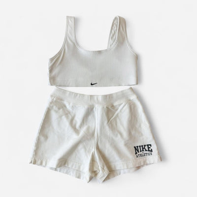 Nike Cream Ribbed Vintage Y2K Short Set