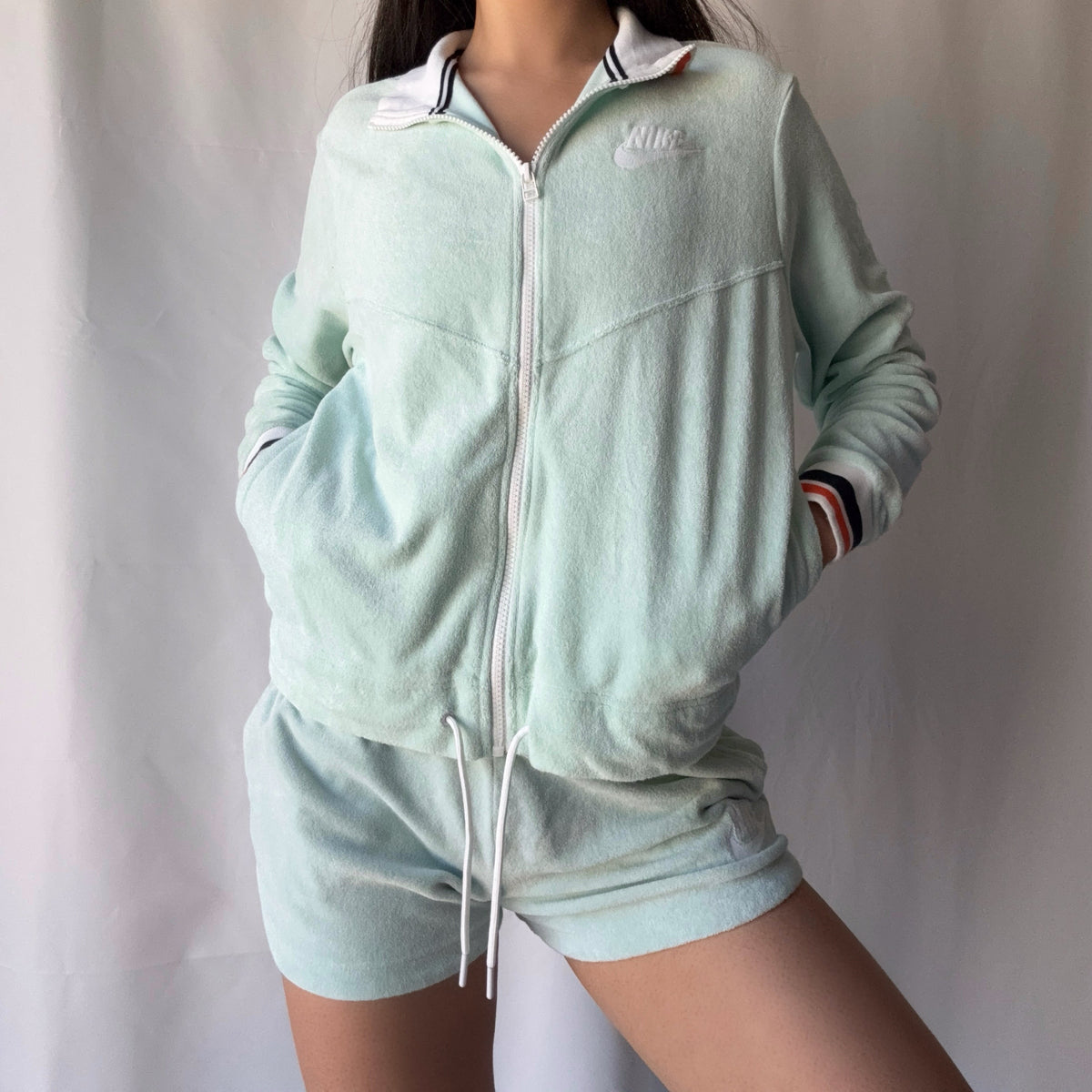Nike 2010s Mint Terry Cloth Lounge Short Set