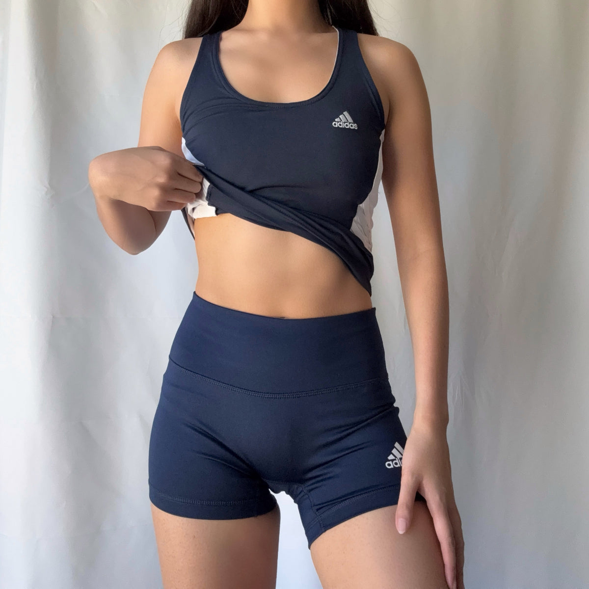Adidas Navy Blue Active Y2K Short Set