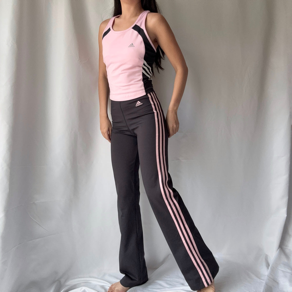 Adidas Y2K Pink Black Track Pant Set