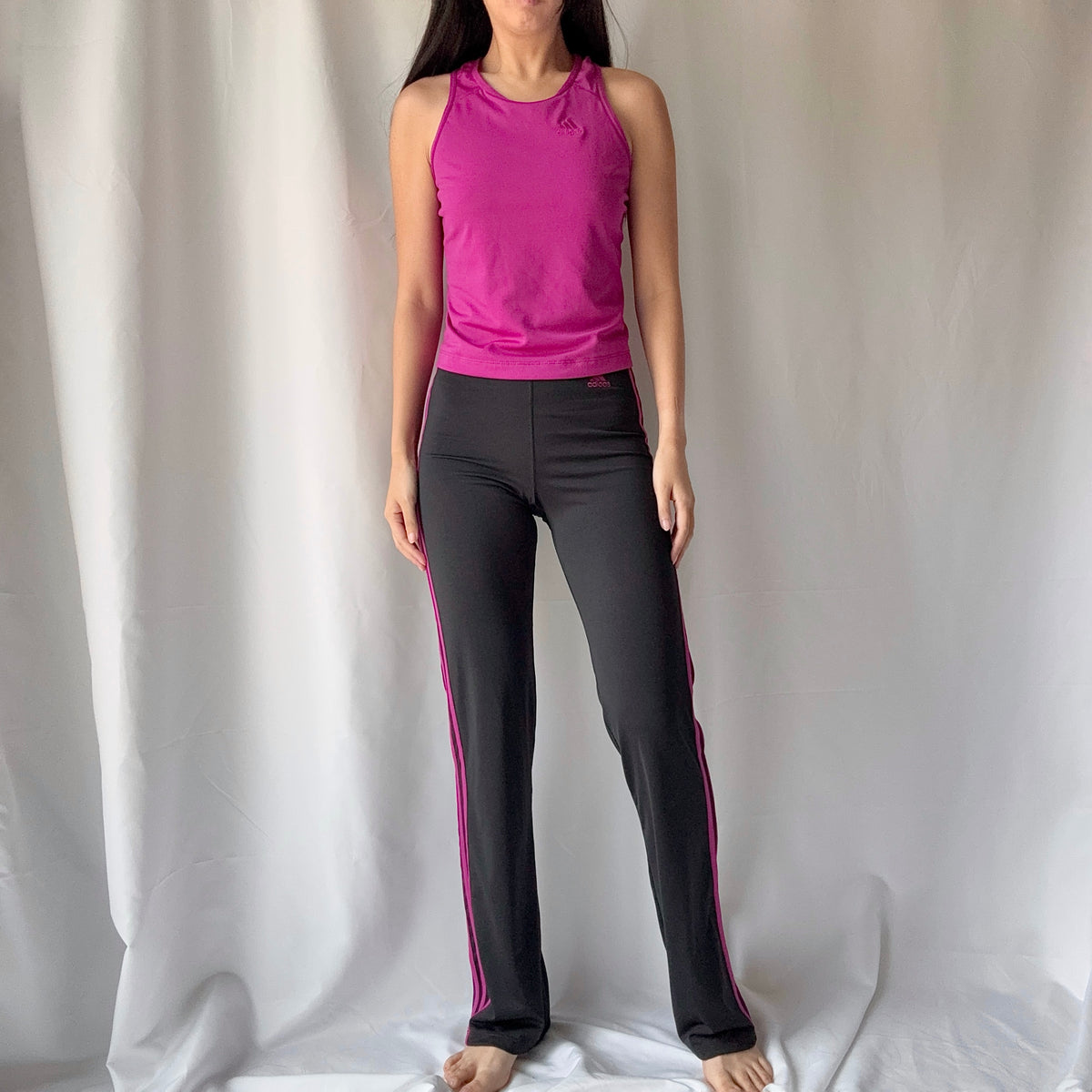 Adidas Vintage 90s Purple Black Track Pant Set