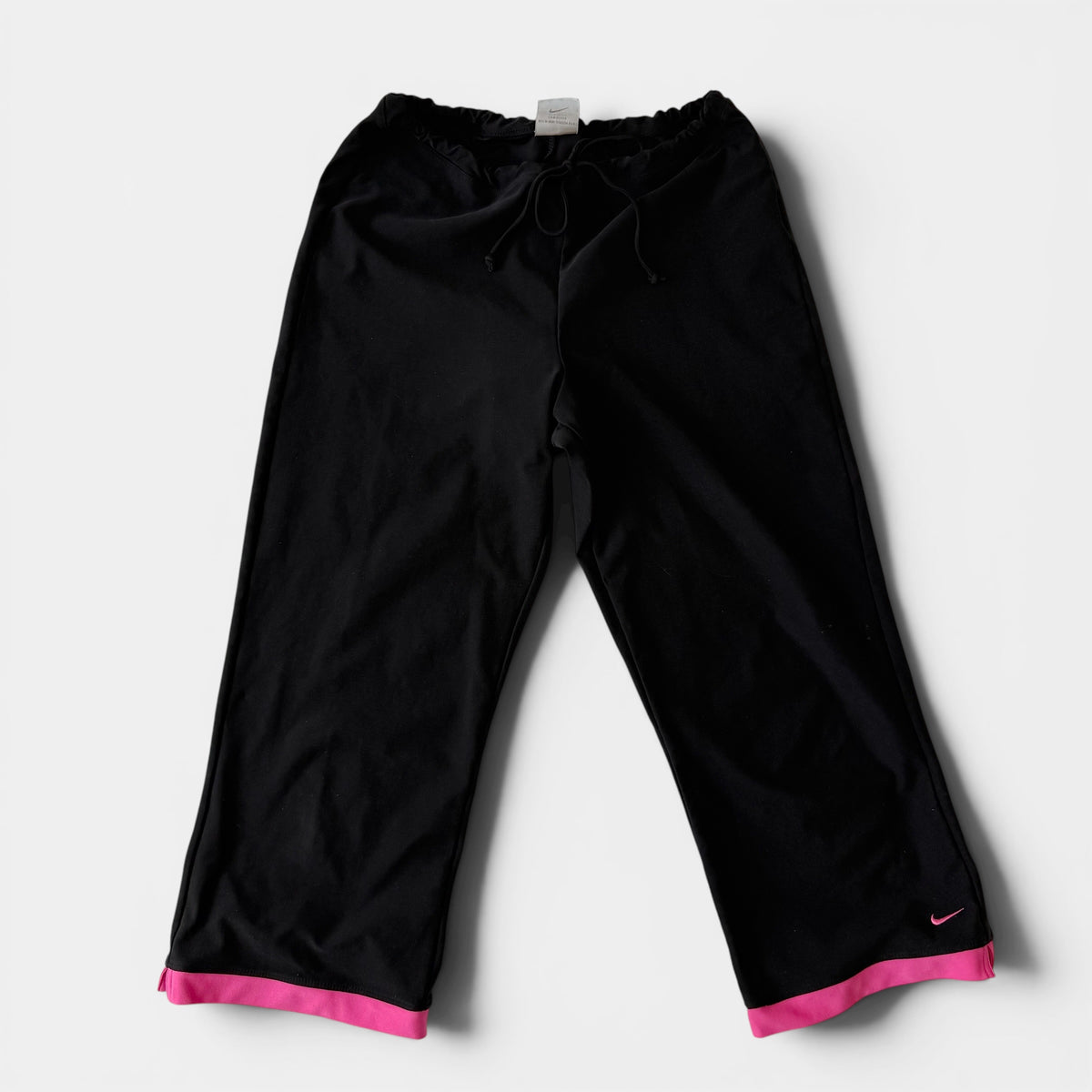 Nike Y2K Grey Pink Capri Set Early 2000s Y2K Athleisure