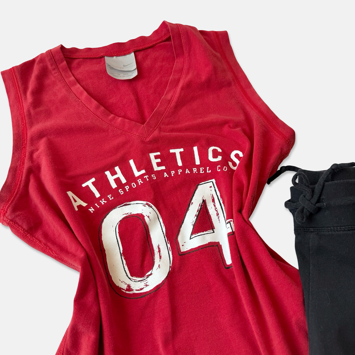 Nike Y2K Red Black Flare Pant Set