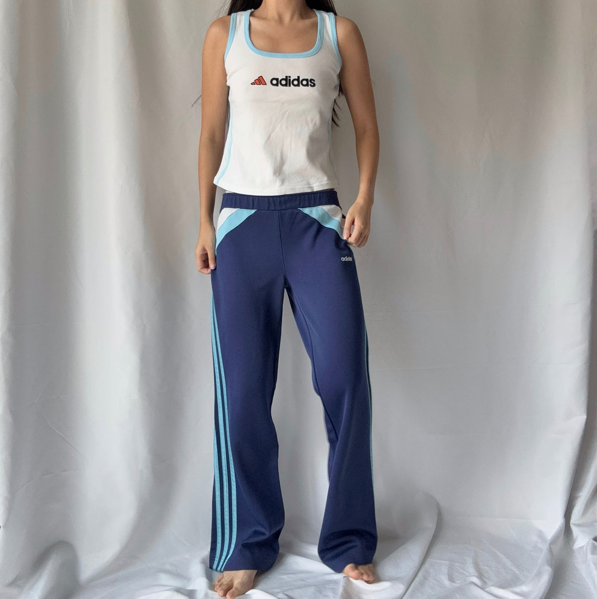 Adidas Y2K Navy Blue Track Pant Set