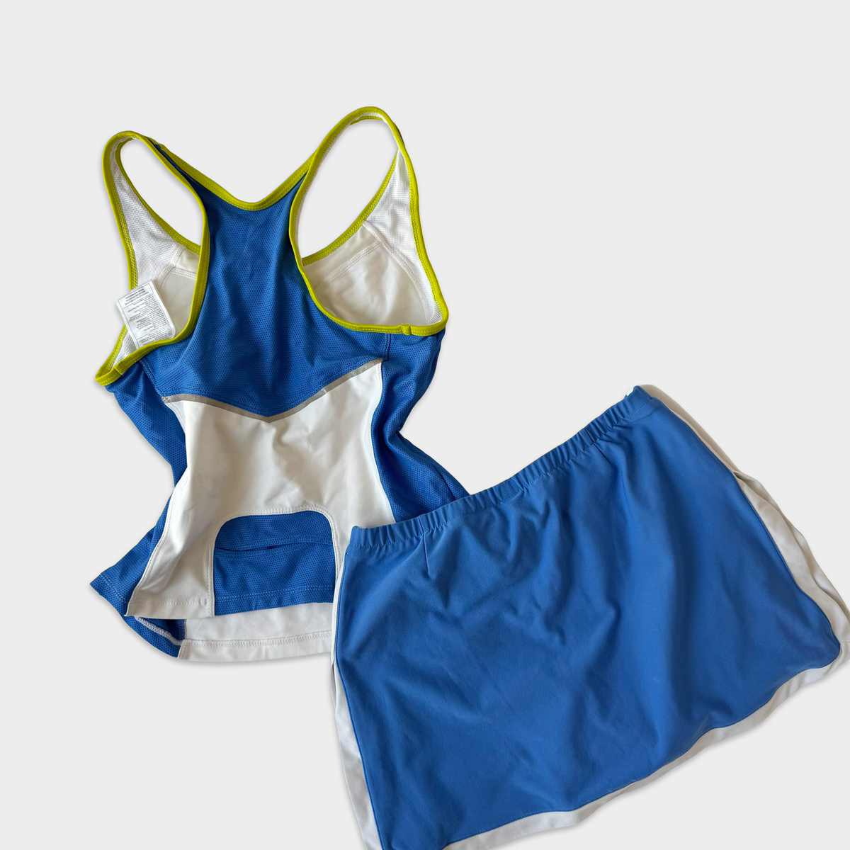 Nike Late 2000s Blue White Tennis Skort Set