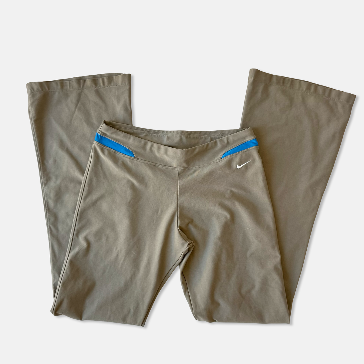 Nike Late 2000s Blue Gray Flare Pant Set