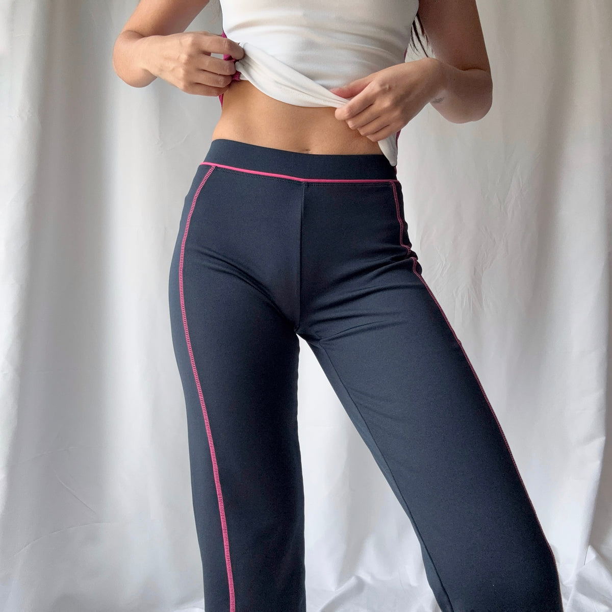 Nike Y2K Black Pink Capri Set
