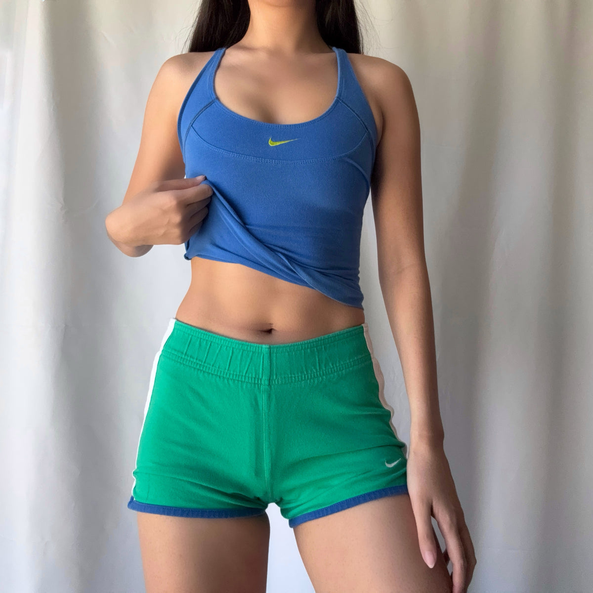 Nike Mixed Era Blue Green Active Short Set
