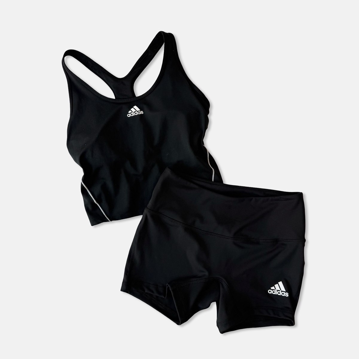 Adidas Black Training Tank + Short Set