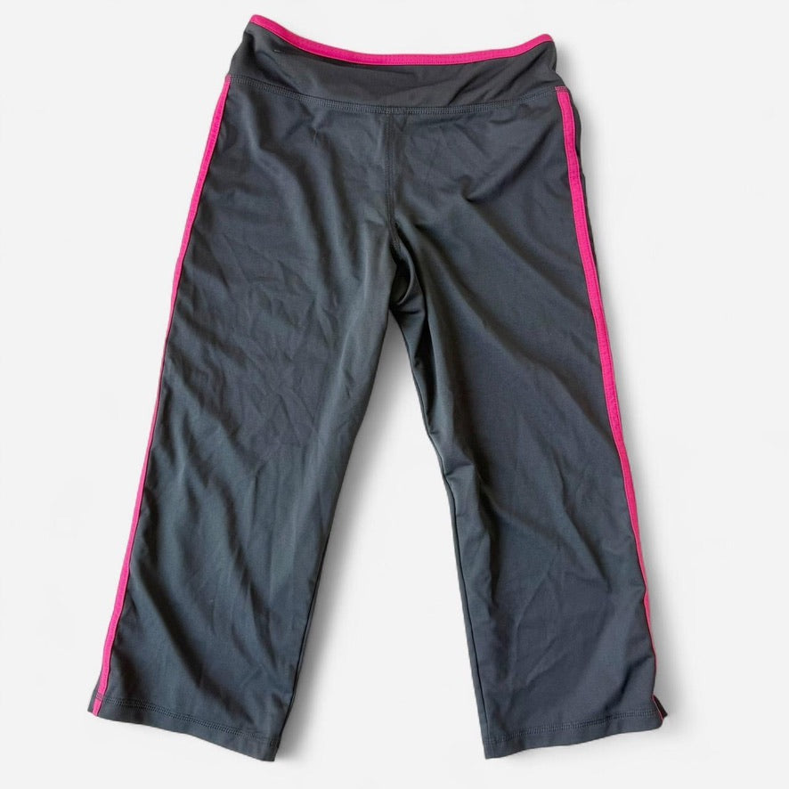 Adidas Late 2000s Pink Tank and Stripe Capri Set
