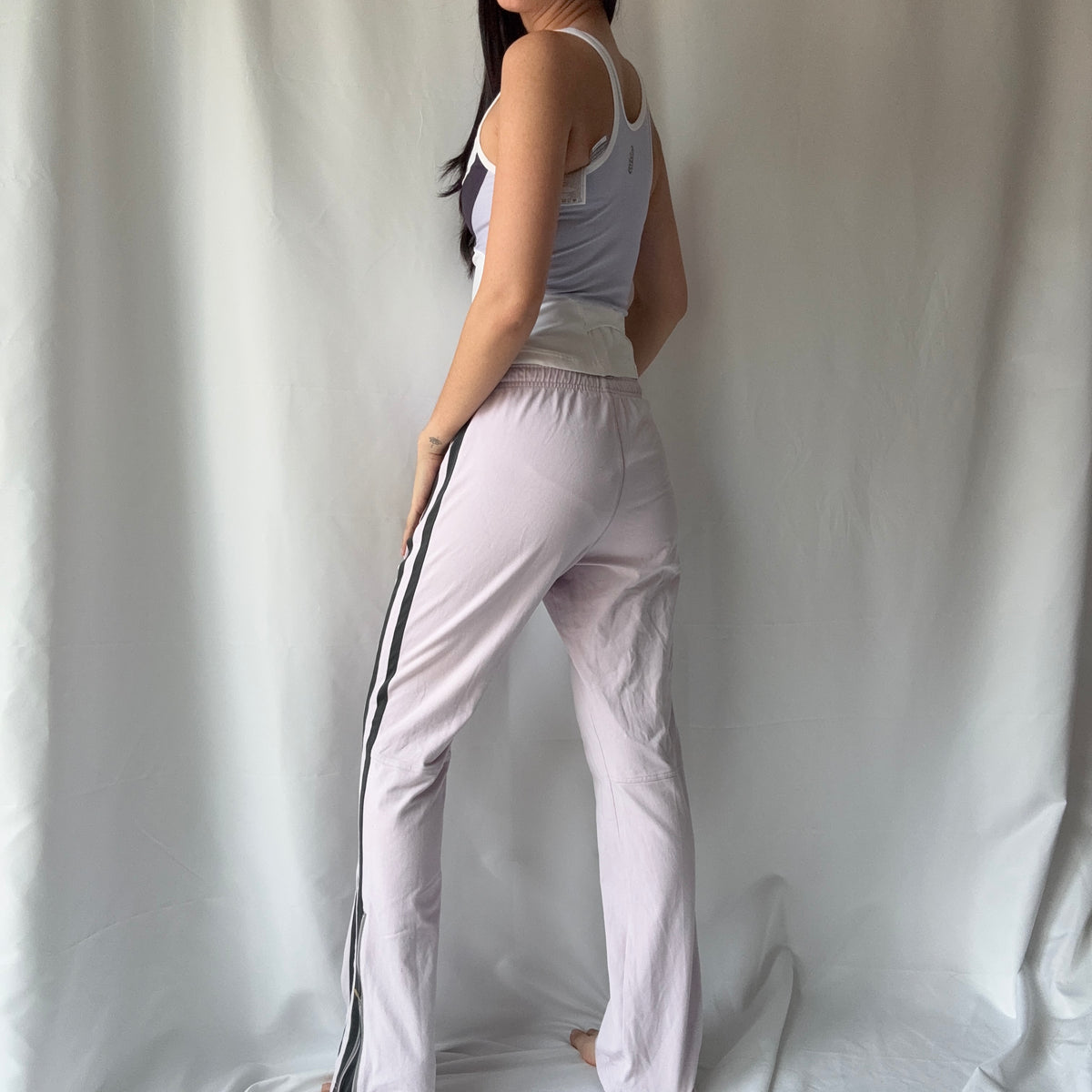 Nike Mixed Era White Lilac Flare Pant Set