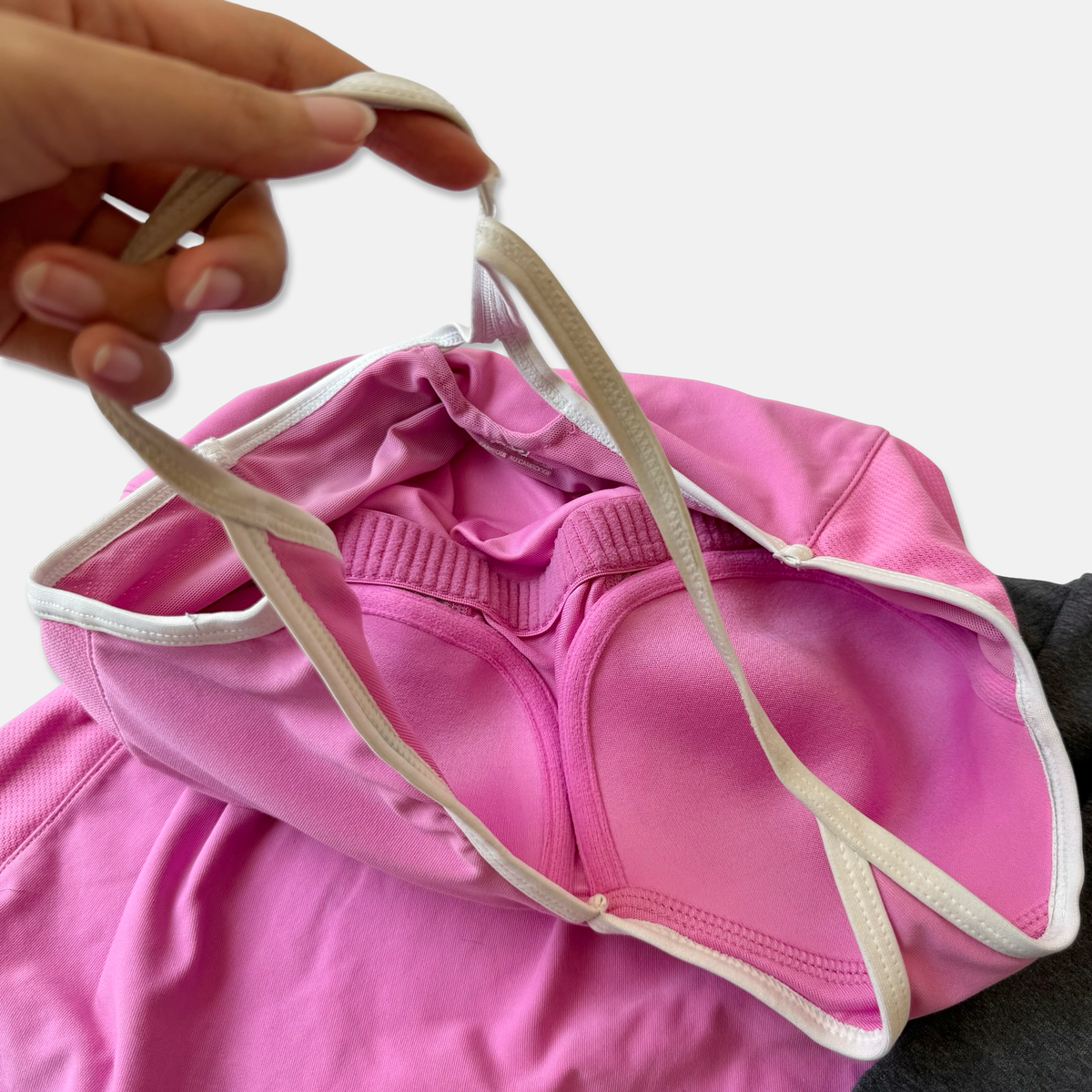Nike Mixed Era Pink Gray Capri Set