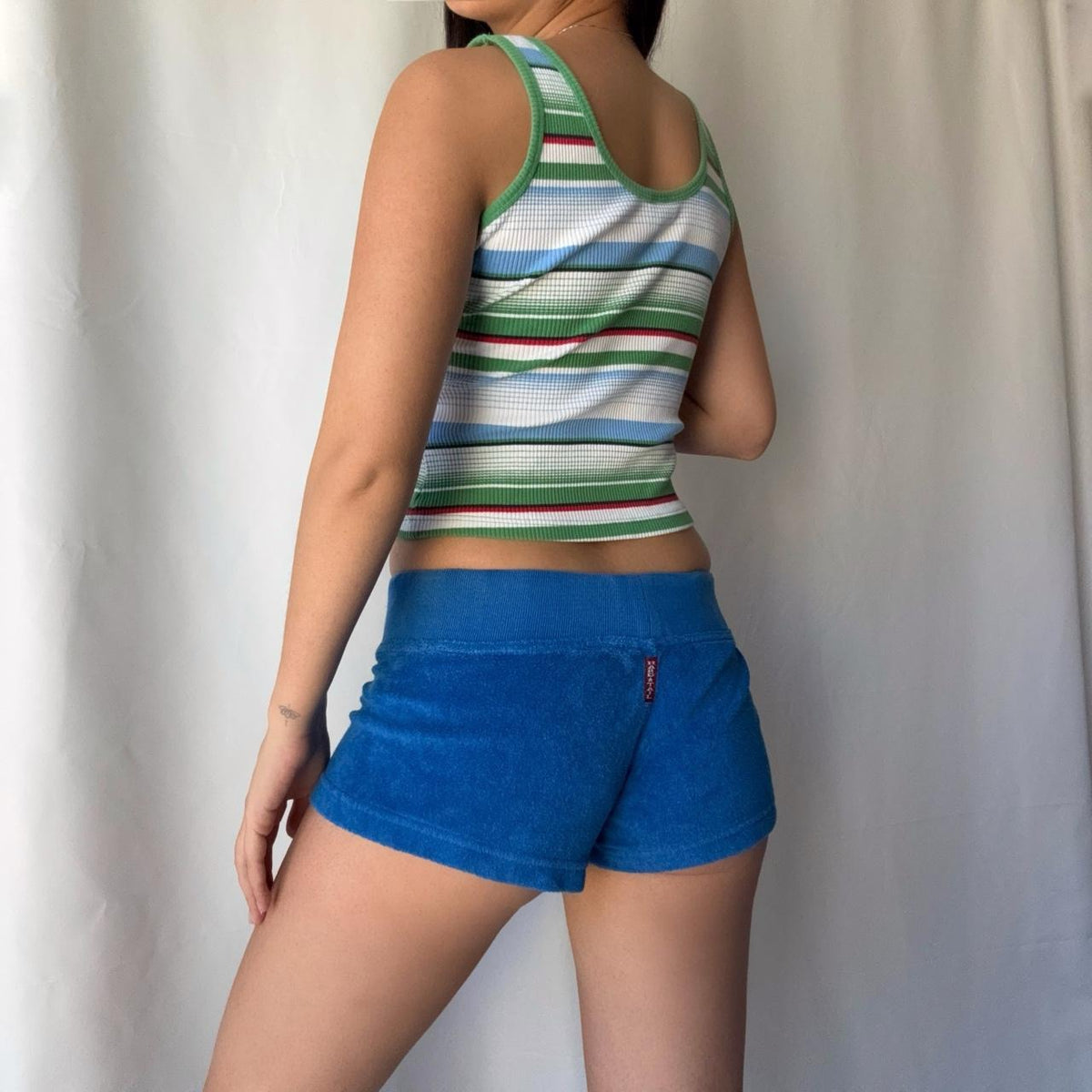 Nike Striped Tank + Shorts Lounge Set