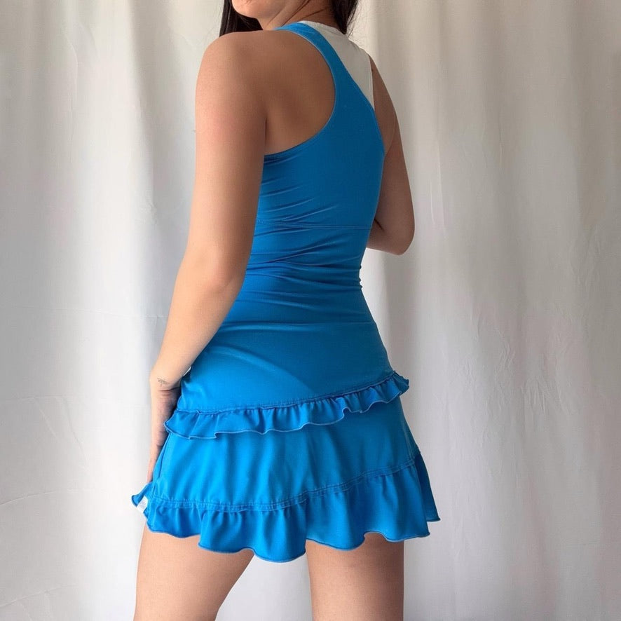 Nike 2011 Blue Tennis Dress with Ruffle Hem