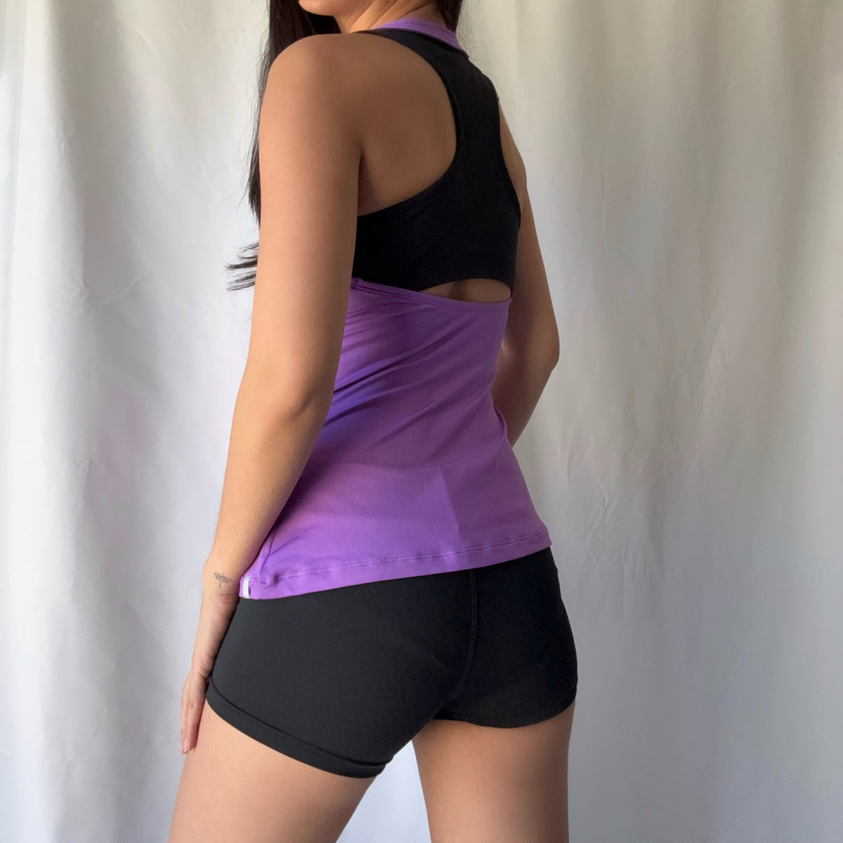 Nike Mixed Era Purple Black Athletic Short Set