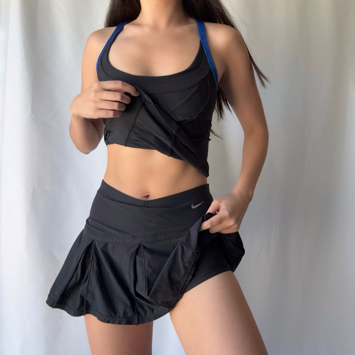 Nike Mixed Era Black Tennis Skirt Set