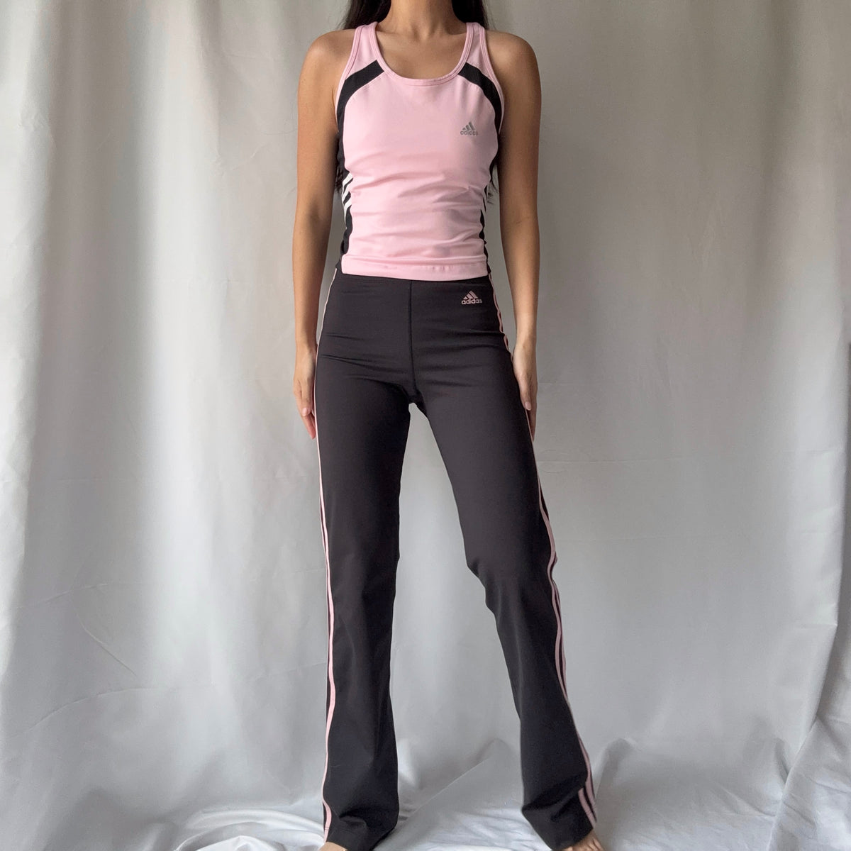 Adidas Y2K Pink Black Track Pant Set
