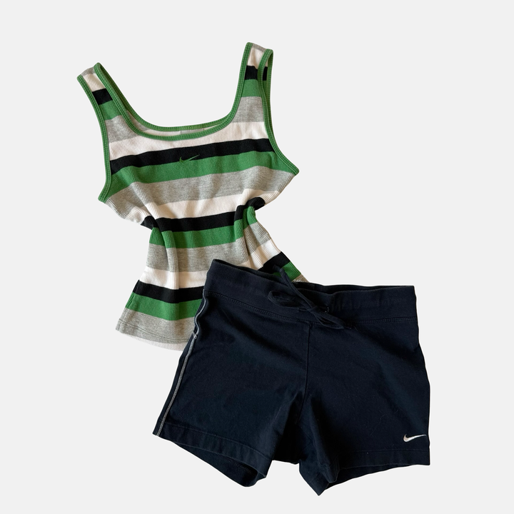 Nike Y2K Mixed Era Striped Athletic Short Set