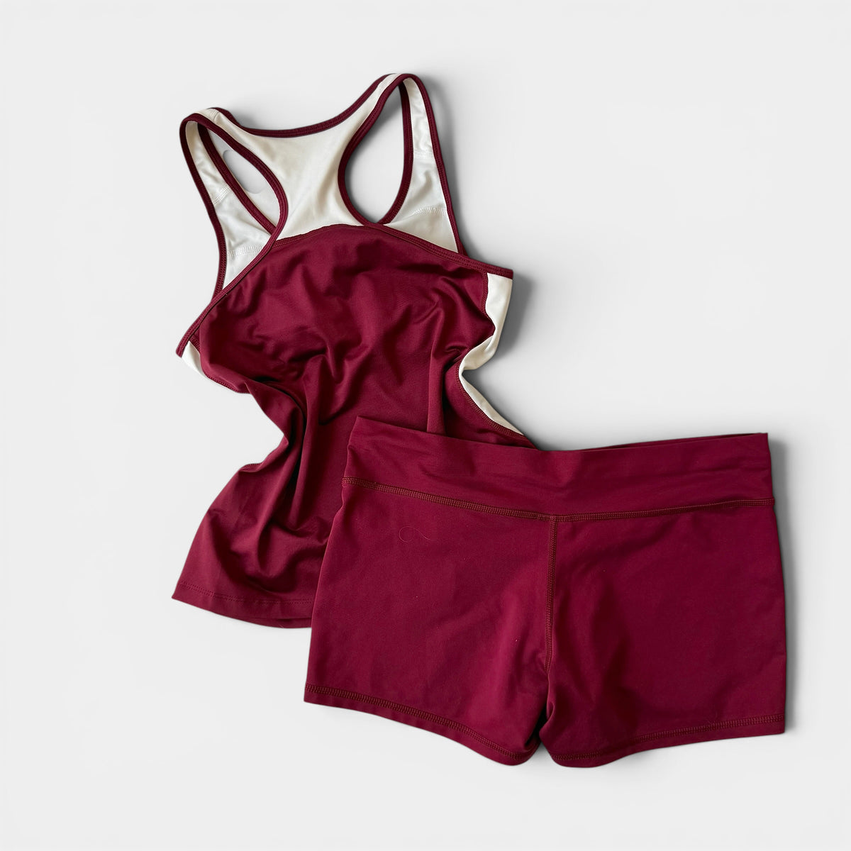 Nike Burgundy Running Short Set Classic Athleisure