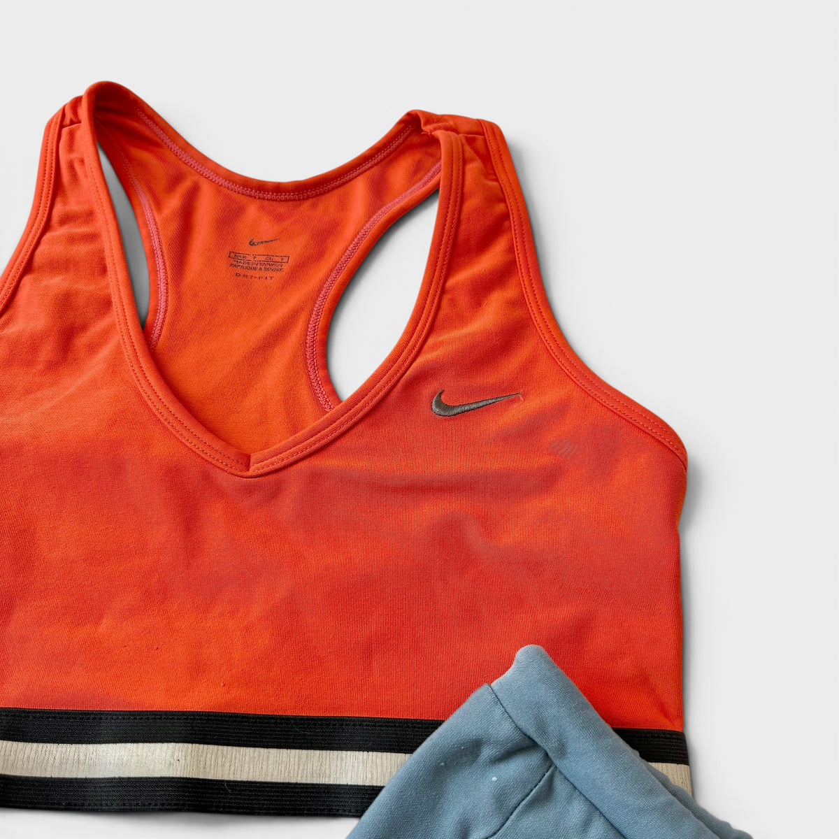 Nike Y2K Orange Grey Active Short Set Sporty