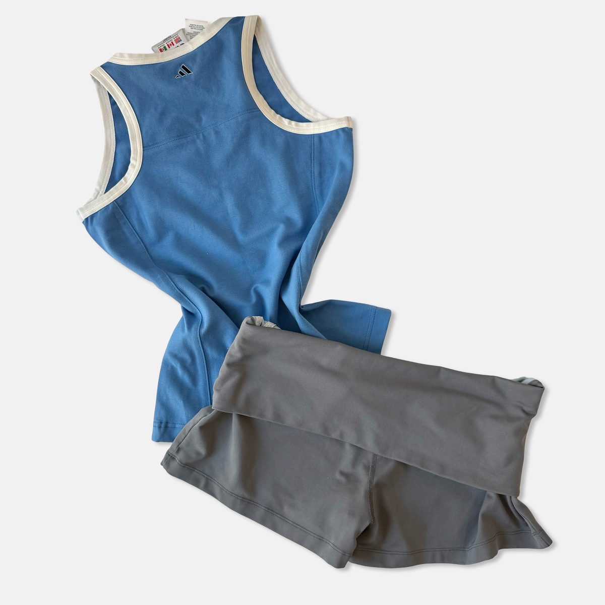 Adidas 90s Y2K Blue Gray Athletic Short Se