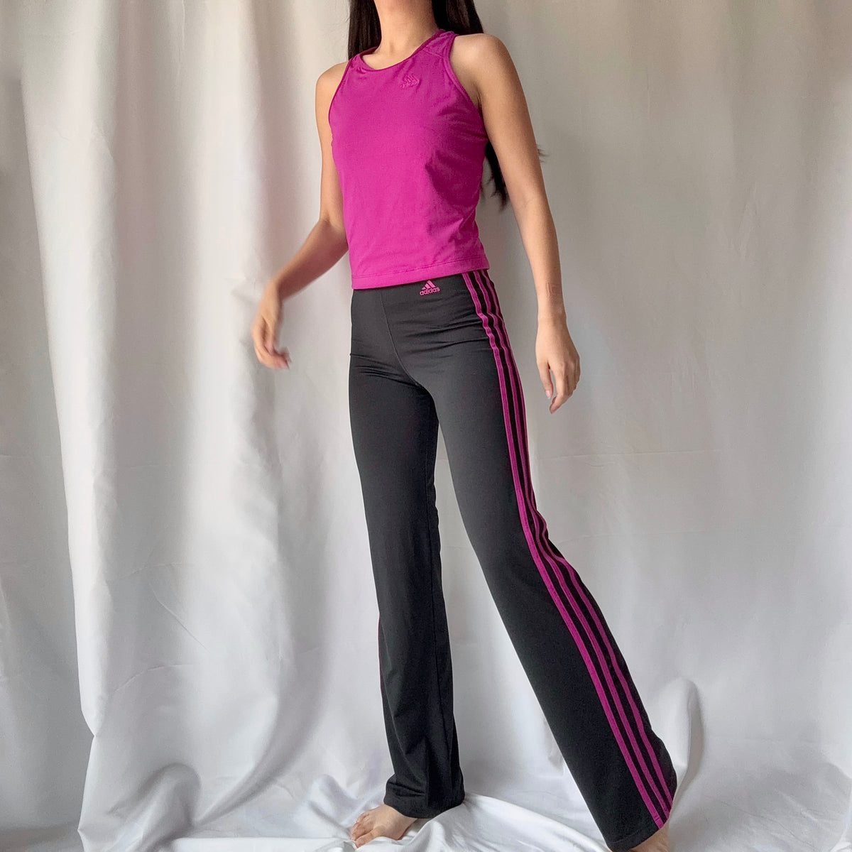 Adidas Vintage 90s Purple Black Track Pant Set