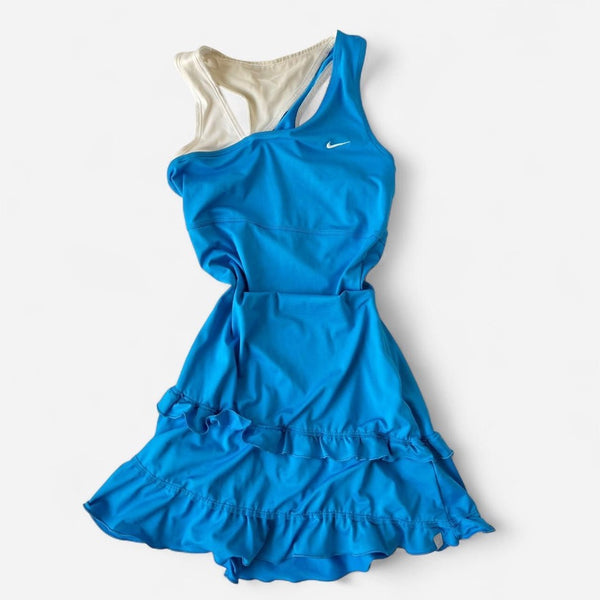 Nike 2011 Blue Tennis Dress with Ruffle Hem
