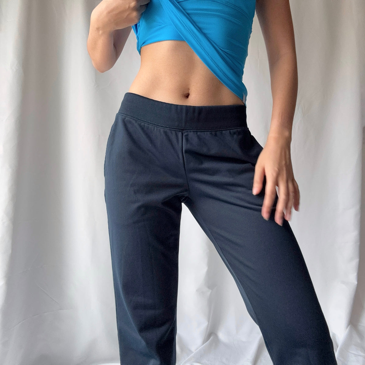 Nike 2010s Blue Black Flare Pant Set