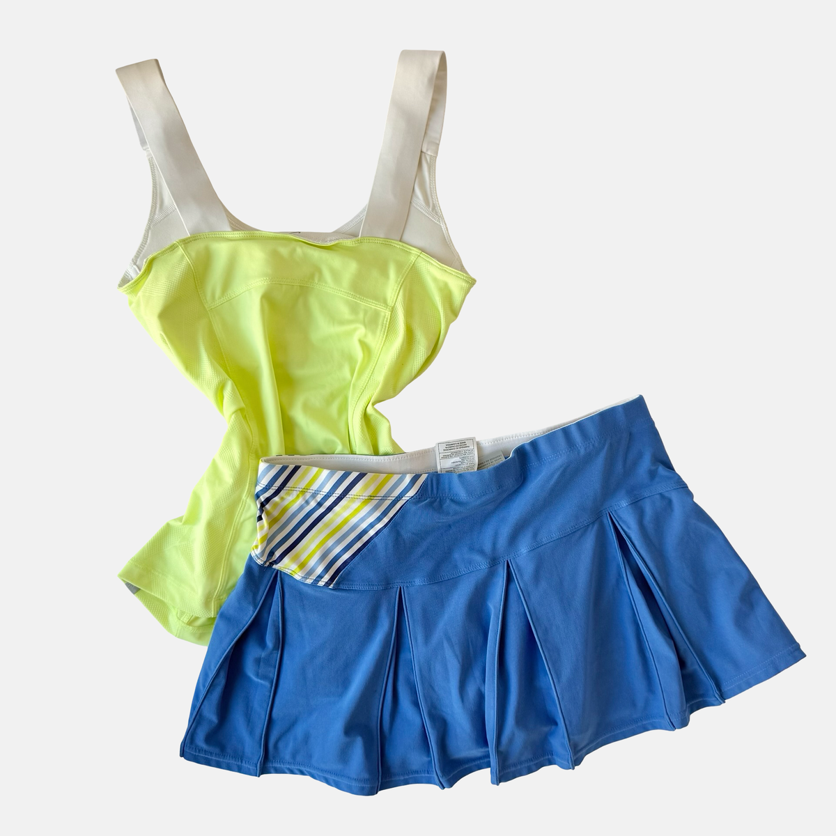 Nike Yellow Blue Tennis Skort Set