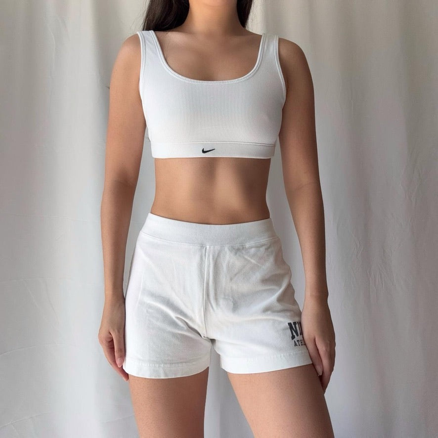 Nike Cream Ribbed Vintage Y2K Short Set