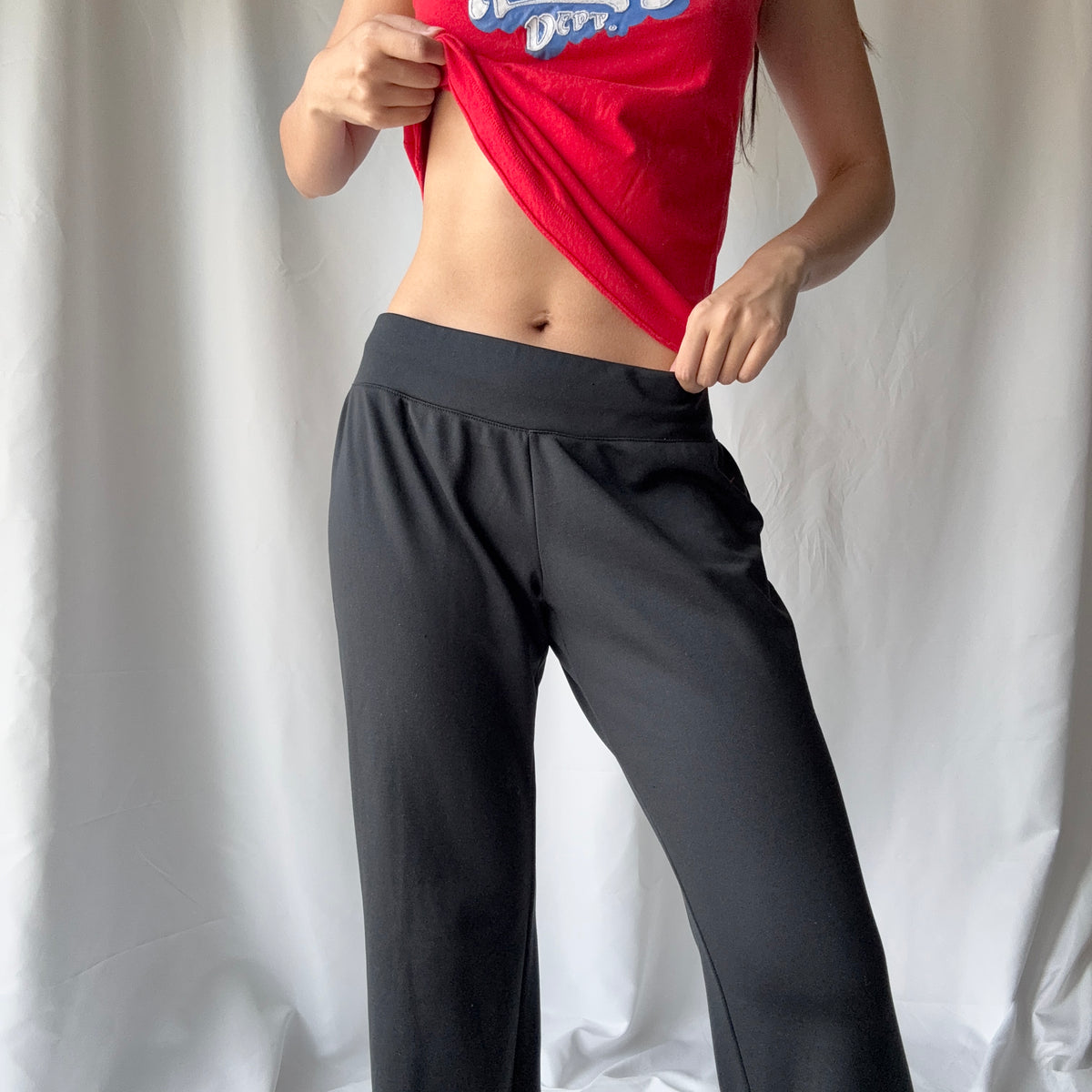 Nike Y2K Red Black Flare Pant Set