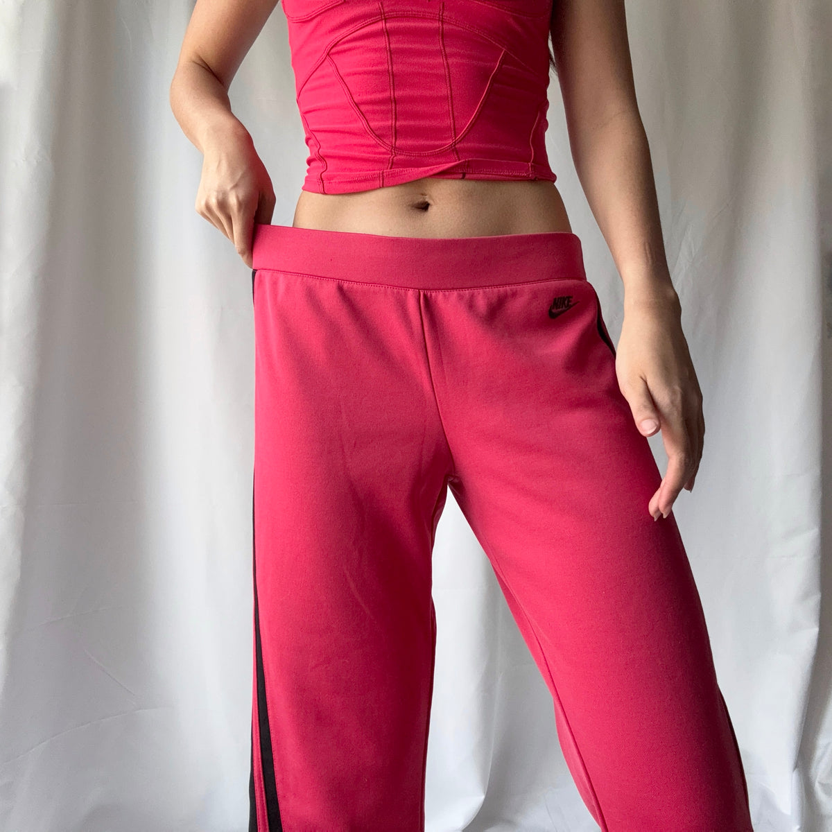Nike Y2K Red Black Capri Set