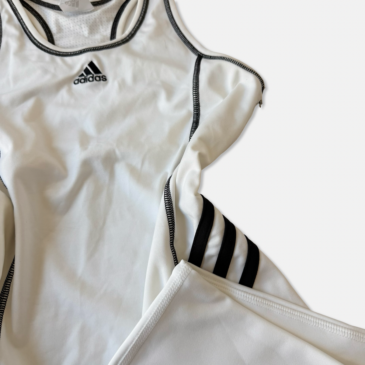 Adidas White Black Tennis Short Set