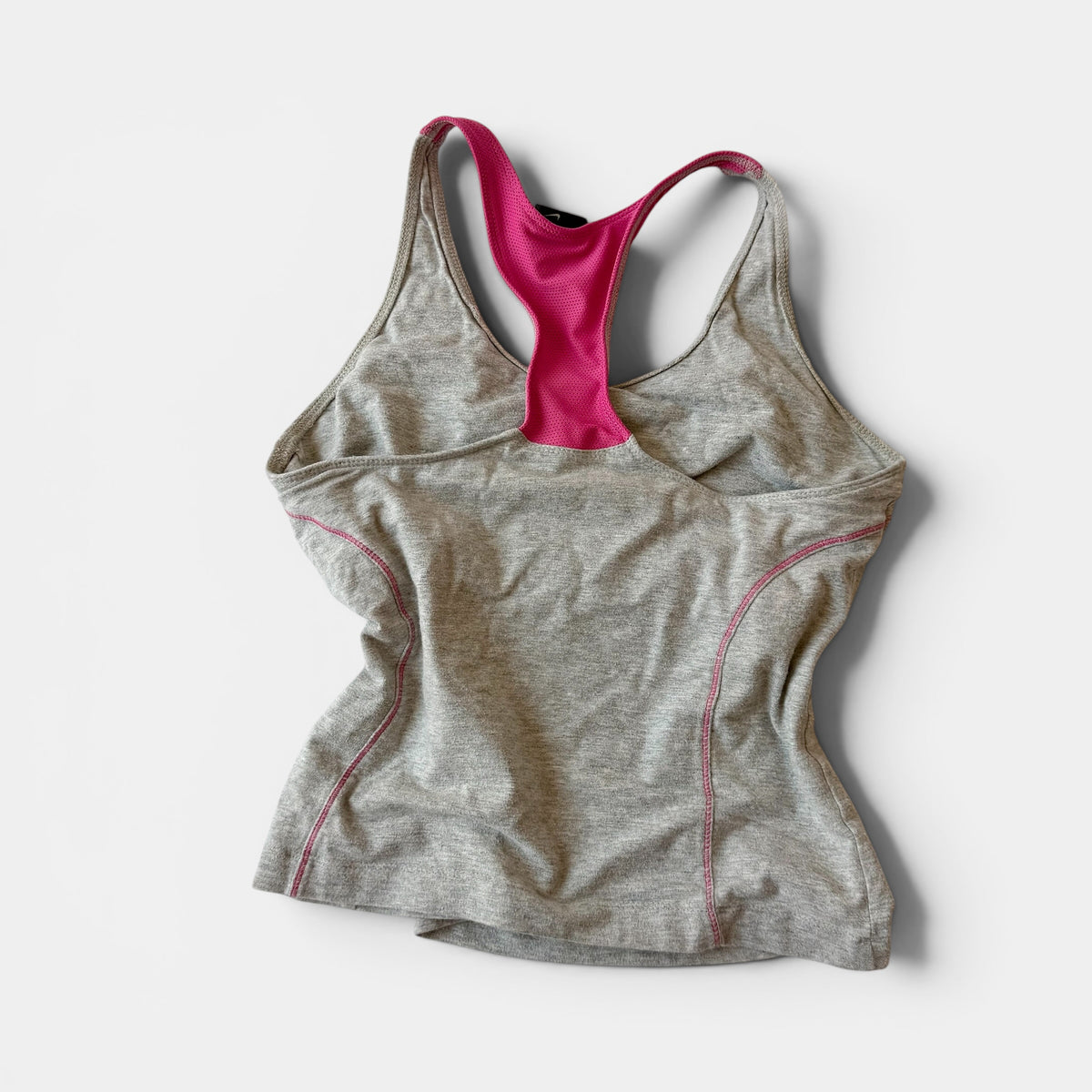 Nike Y2K Grey Pink Capri Set Early 2000s Y2K Athleisure
