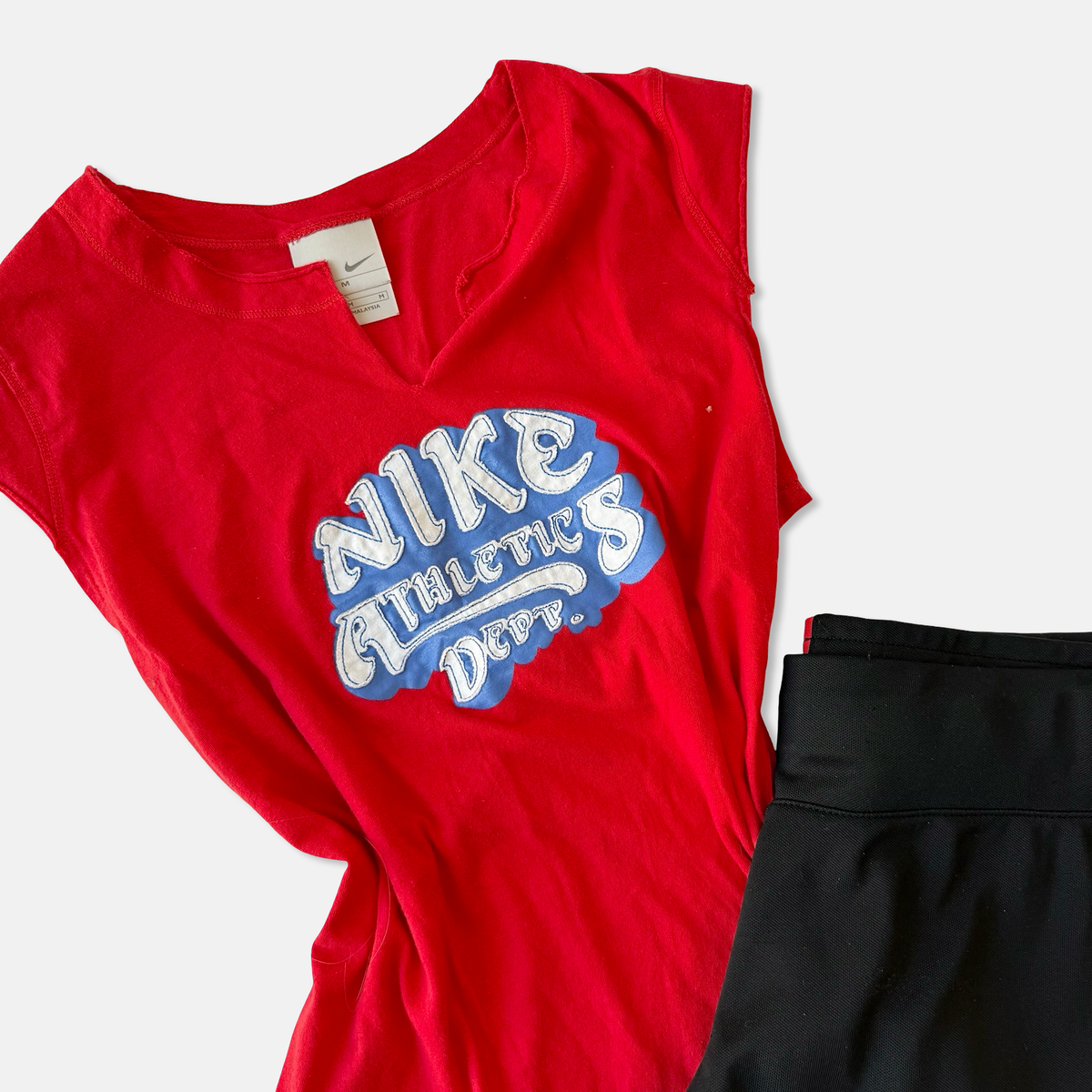 Nike Y2K Red Black Flare Pant Set