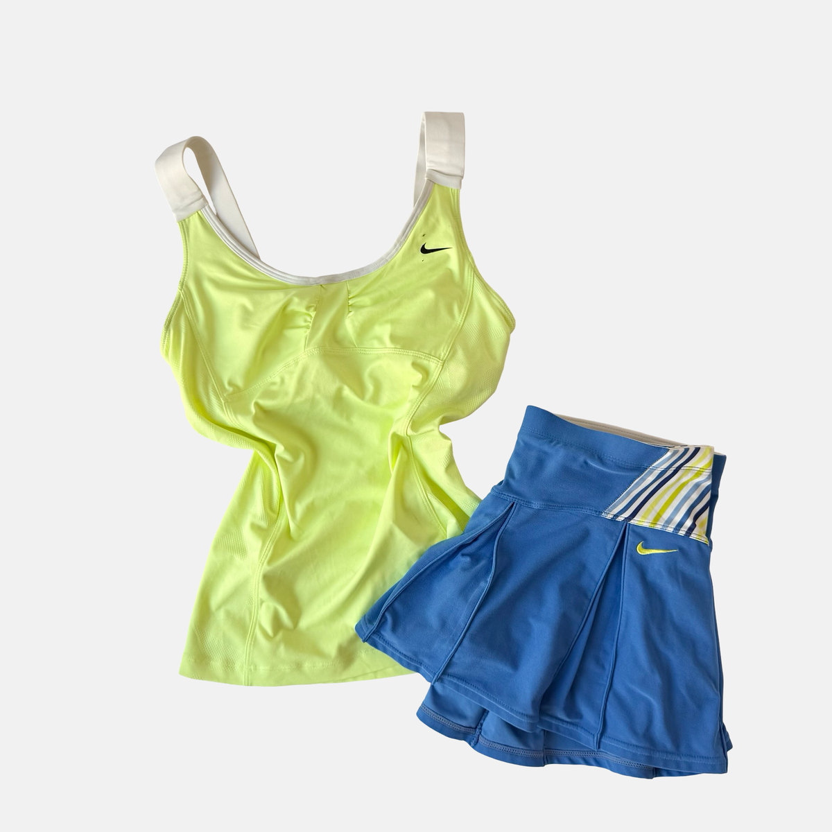 Nike Yellow Blue Tennis Skort Set