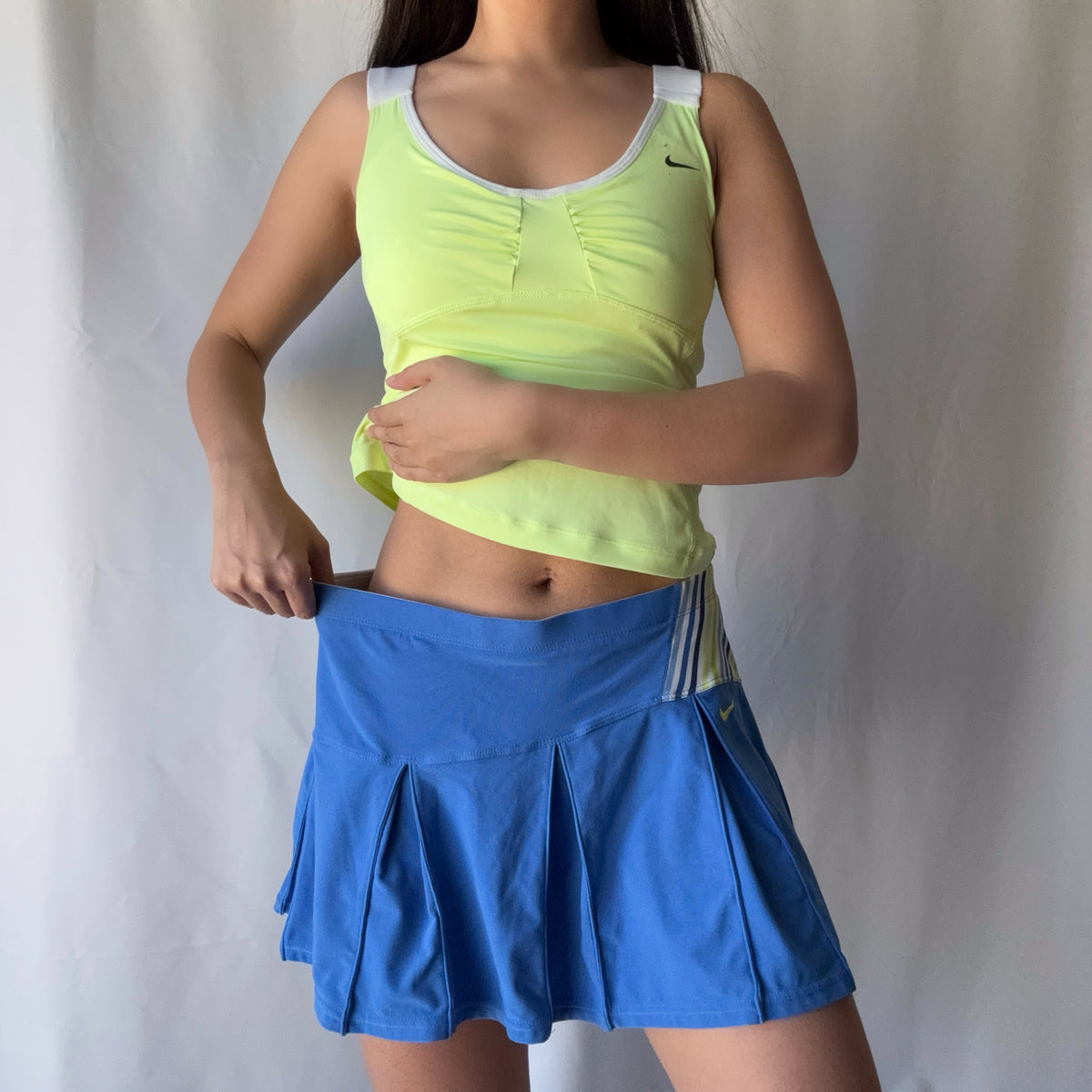 Nike Yellow Blue Tennis Skort Set