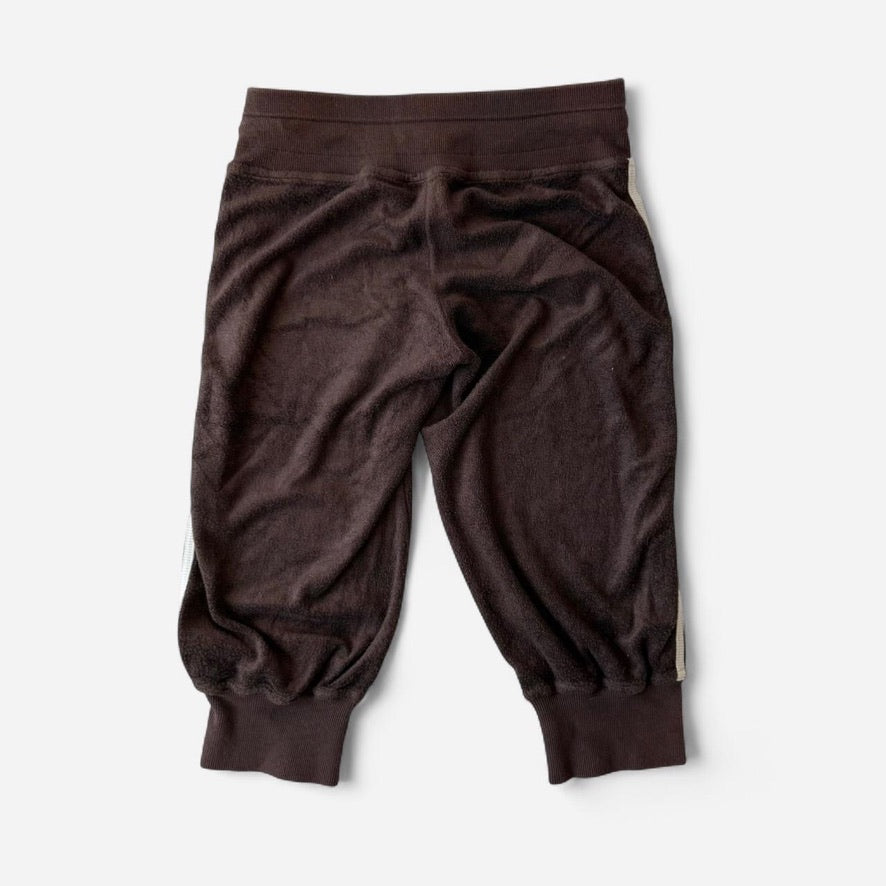 Vintage Y2K Bebe Sport Brown Velour V-Neck Crop & Capri Set