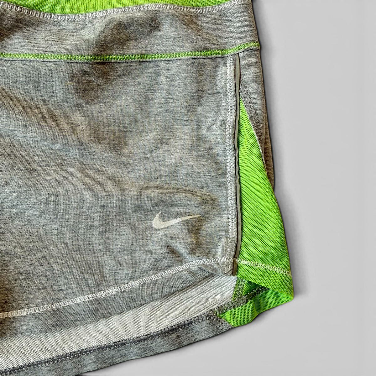 Nike Lime Green Grey Active Short Set Sporty Y2K Fit