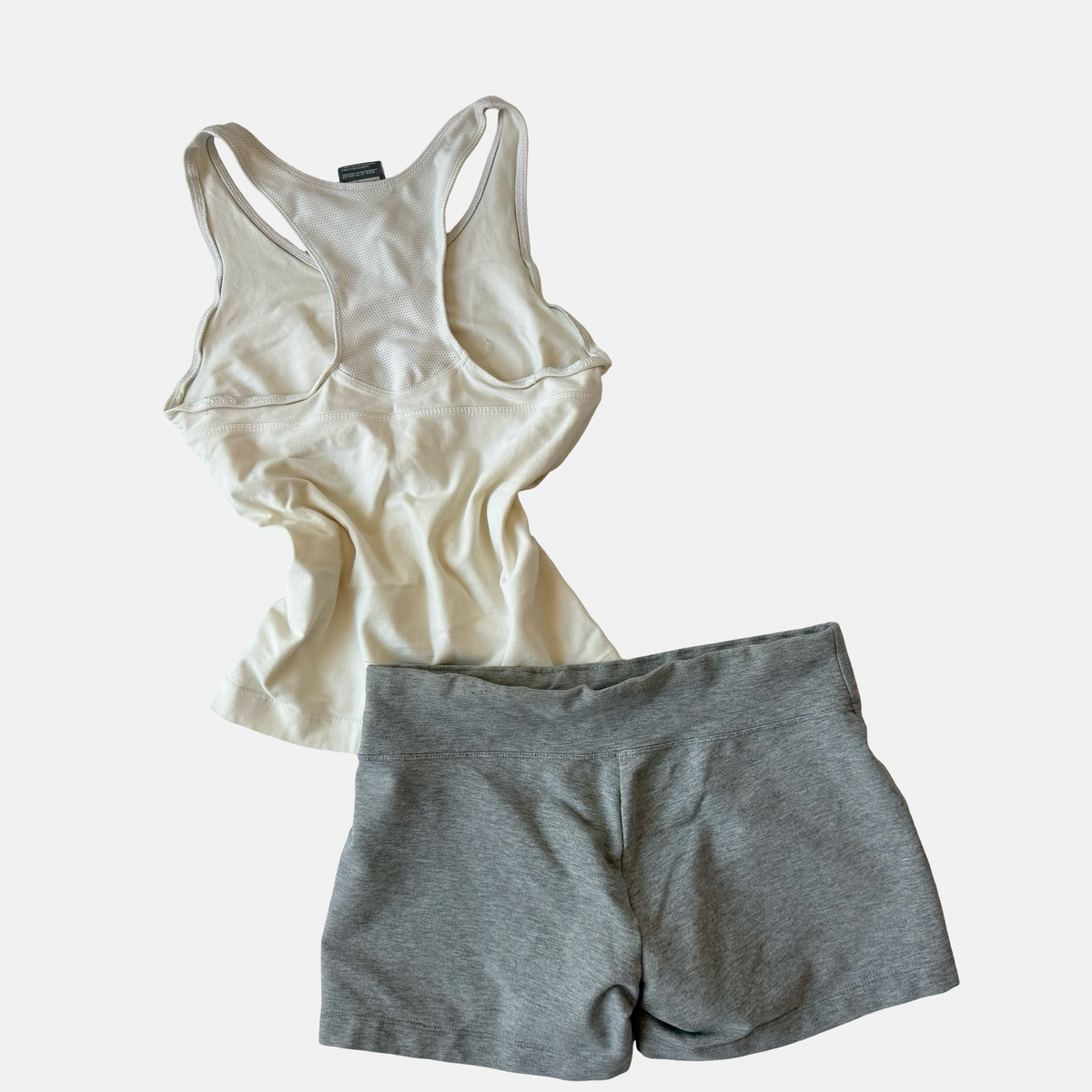 Nike Mixed Era White Gray Lounge Short Set