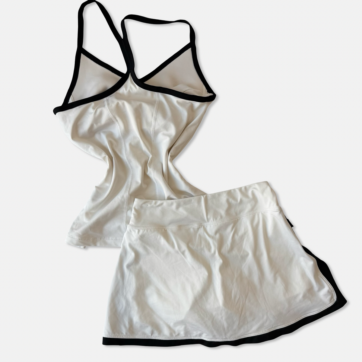 Nike White Black Tennis Skort Set